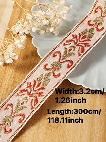 1 pieza Decoración con patrón de dibujo poliéster para DIY - Beis - Ver 2