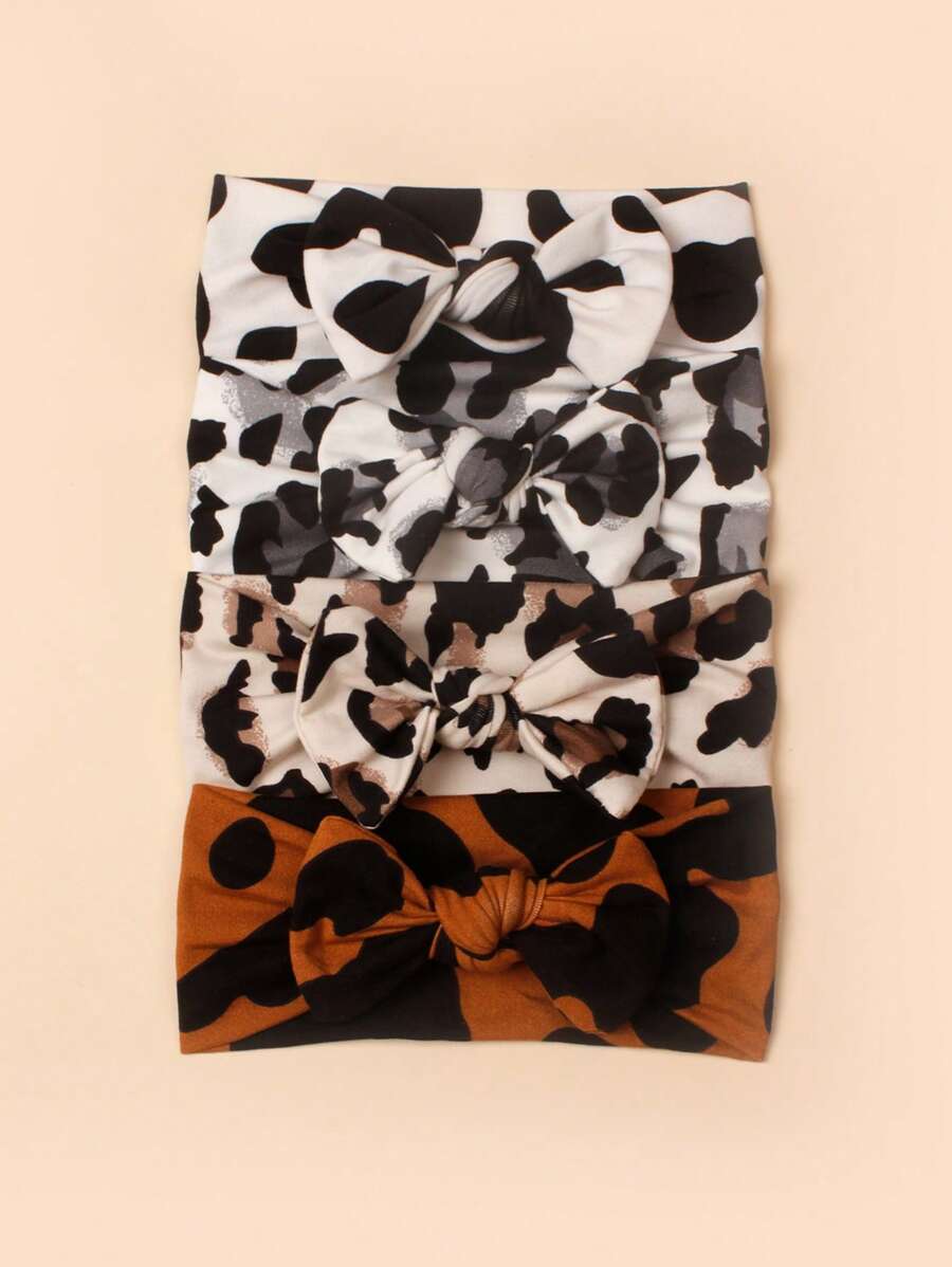 4pcs Leopard Pattern Baby Headband - Multicolor - View 1