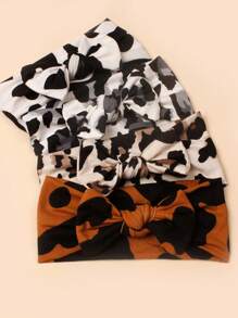 4pcs Leopard Pattern Baby Headband - Multicolor - View 4