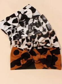 4pcs Leopard Pattern Baby Headband - Multicolor - View 5