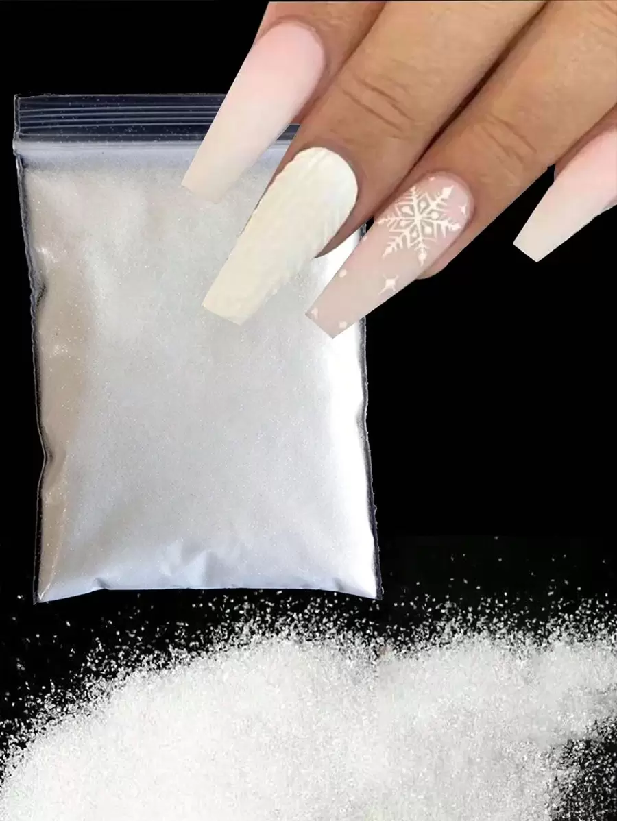 1包美甲闪粉 DIY美甲饰品 美甲宝石 美甲用品 - 白色 - 查看 1