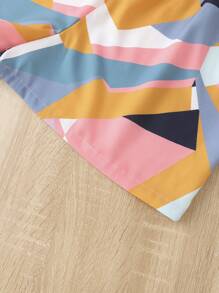 SHEIN 青少年女孩幾何印花吊帶連體短褲 - 彩色 - 查看 5