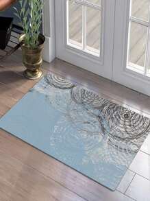 1入組幾何圖案門墊現代滌綸家居地墊四季皆宜 - 彩色 - 查看 1