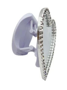 1入組水鑽裝飾心形手機氣囊支架 - 白色 - 查看 6