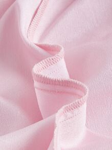 SHEIN MOD Solid Puff Sleeve Crop Top & Skirt - Baby Pink - View 4