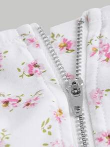 SHEIN MOD Ditsy Floral Print Ruched Bust Cami Top - Multicolor - View 7