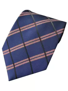 1 chiếc Cà Vạt Thời Trang Họa Tiết Kẻ Sọc Nam, Dành Cho Cuộc Họp Kinh Doanh Làm Việc - Màu xanh hải quân - Xem 3