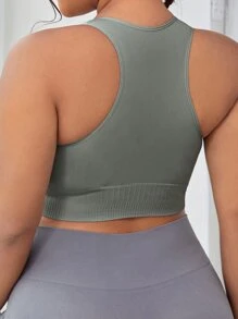 Sujetador deportivo con abertura de espalda nadadora - Verde - Ver 2