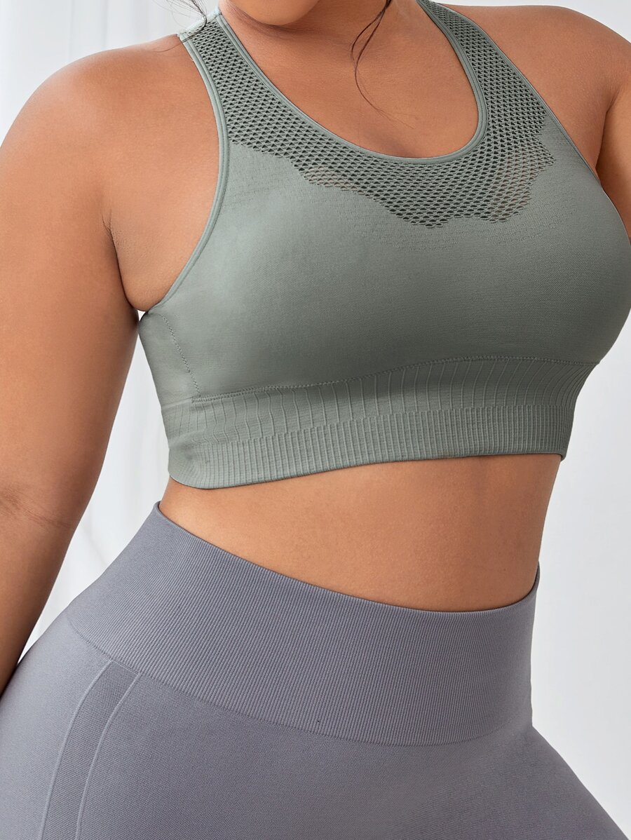 Sujetador deportivo con abertura de espalda nadadora - Verde - Ver 1