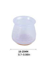 16pcs/set Silicone Table Foot Cover, Modern Anti Slip Table Leg Cover For Home - White - View 6