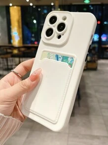 Solid PU Card Slot Phone Case