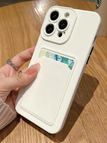 Solid PU Card Slot Phone Case