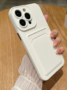 Solid PU Card Slot Phone Case