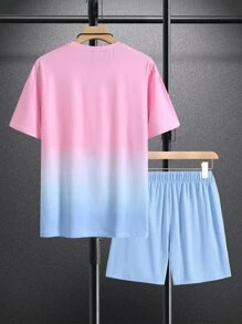 Manfinity Chillmode Áo thun tay ngắn họa tiết nhiệt đới dành cho nam & quần short cạp rút, đi chơi - Nhiều màu - Xem 3