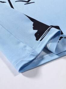 Manfinity Chillmode Áo thun tay ngắn họa tiết nhiệt đới dành cho nam & quần short cạp rút, đi chơi - Nhiều màu - Xem 5