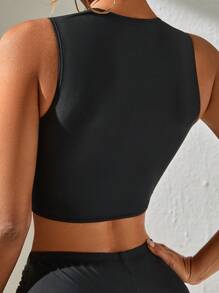 SHEIN Swim 前扭結比基尼泳裝上衣