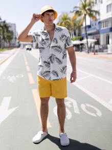 Manfinity RSRT Áo sơ mi Nam Nút phía trước Nhiệt đới Boho - trắng - Xem 4