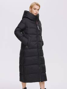 MIEGOFCE Long Sleeve Hooded Coat With Large Pockets, Winter - Black - View 5