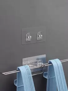 5入組/套塑料自粘掛鉤家用極簡主義自粘粘鉤 - 無色 - 查看 8