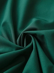 SHEIN Clasi Đầm Plus Size Tương phản Mesh màu trơn Giải trí - Màu xanh lá cây đậm - Xem 4