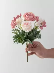 1PC/3PCS Artificial Peonies, Rose Bouquets, Flowers Buds, Hydrangea Bouquet Valentine's Day Embroidered Balls, Miscellaneous Flowers, Birthday Parties, Gatherings, Wedding Flower Baskets, Bride Holding Flowers, Home Decor, Dining Room, Bedroom, Windowsill, Vase Decorations, Valentine's Day New Year Decorations, Outdoor Gardens, Start Of School Season, Valentine Day, Gift Gifts Graduation