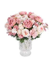 1PC/3PCS Artificial Peonies, Rose Bouquets, Flowers Buds, Hydrangea Bouquet Valentine's Day Embroidered Balls, Miscellaneous Flowers, Birthday Parties, Gatherings, Wedding Flower Baskets, Bride Holding Flowers, Home Decor, Dining Room, Bedroom, Windowsill, Vase Decorations, Valentine's Day New Year Decorations, Outdoor Gardens, Start Of School Season, Valentine Day, Gift Gifts Graduation