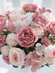 1PC/3PCS Artificial Peonies, Rose Bouquets, Flowers Buds, Hydrangea Bouquet Valentine's Day Embroidered Balls, Miscellaneous Flowers, Birthday Parties, Gatherings, Wedding Flower Baskets, Bride Holding Flowers, Home Decor, Dining Room, Bedroom, Windowsill, Vase Decorations, Valentine's Day New Year Decorations, Outdoor Gardens, Start Of School Season, Valentine Day, Gift Gifts Graduation