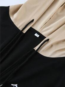 Manfinity Homme Áo nỉ Nam Dây kéo Túi Khối Màu Lá thư Giải trí - màu đen - Xem 4