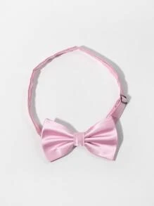 Hombres 1 pieza unicolor moda corbata de lazo para banquete - Rosa - Ver 2