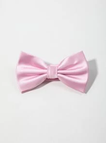 Hombres 1 pieza unicolor moda corbata de lazo para banquete - Rosa - Ver 3