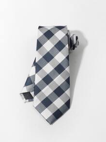 1入組男士格紋圖案商業系帶辦公 - 彩色 - 查看 4