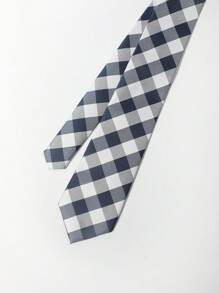 1入組男士格紋圖案商業系帶辦公 - 彩色 - 查看 5