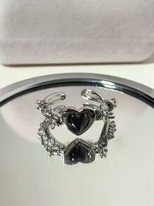 Nhẫn trang trí trái tim - Nhiều màu - Xem 2