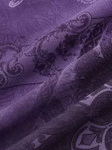 ROMWE PUNK 印花木耳邊網紗半身裙