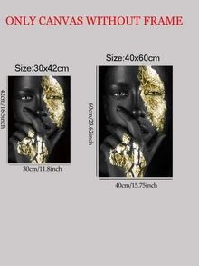 1入組人物圖形無框繪畫創意化學纖維牆壁藝術繪畫適用於家居牆壁裝飾