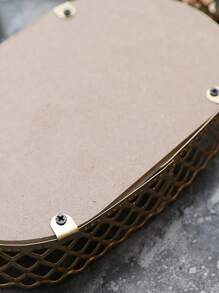 1pc Iron Jewelry Tray, Modernist Leaf Pattern Geometric Design Jewelry Storage Display Tray For Home - Multicolor - View 5