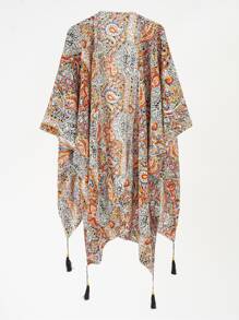 1 Nữ Họa Tiết Paisley In Tua Rua Trang Trí Chống Nắng Boho Khăn Choàng Cho Tiệc Bãi Biển - Nhiều màu - Xem 1