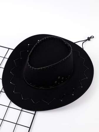 1入組女性車縫線細節可調節時尚牛仔帽適用於戶外