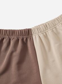 SHEIN EZwear 雙色小熊刺繡短褲 - 彩色 - 查看 5