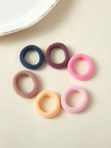 100入組彩虹毛巾繩髮帶，隨機顏色，休閒款