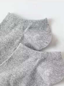 Hombres 4 pares Calcetines invisibles unicolor casual para diariamente - Multicolor - Ver 3