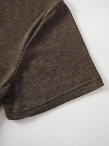SHEIN LUNE Sun & Moon Print Tee - Brown - View 4
