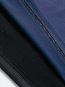 Manfinity Homme Men Letter Graphic Two Tone Tee & Drawstring Waist Shorts - Multicolor - View 5