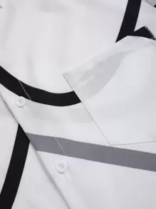 Manfinity RSRT 男士图案印花衬衫和抽绳腰短裤（不含 T 恤）、图案、度假、丈夫、彩色、休闲 - 彩色 - 查看 5