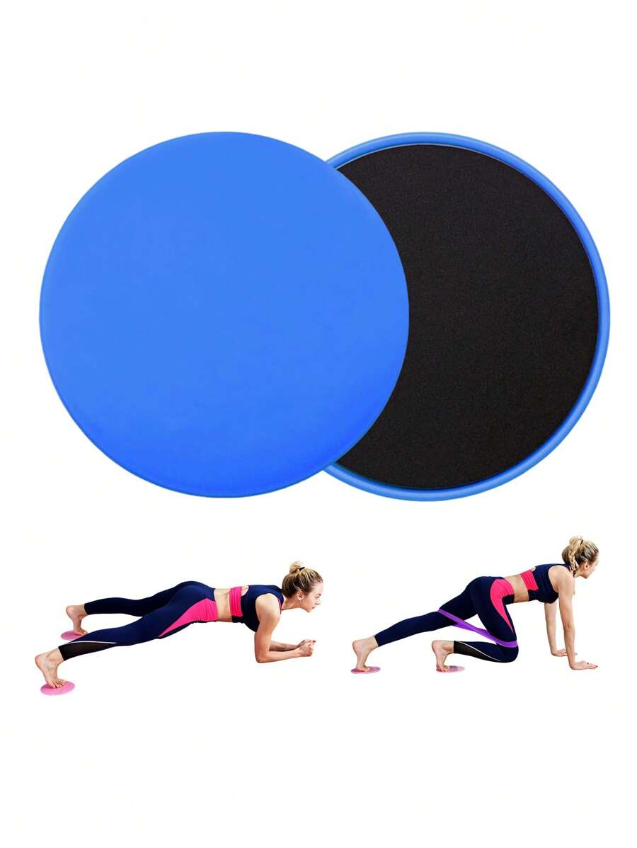 Đĩa trượt (2 chiếc) dành cho tập luyện cốt lõi, Đĩa trượt tập thể dục - Màu xanh lam - Xem 1