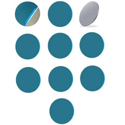 10pcs Round Bracket Magnetic Sheet Magnet Metal Plate Car Mobile Phone Holder Compatible With IPhone, Android Phone, Gift For Birthday, Family, Friends Push-Pull Phone Grip, Phone Accessories