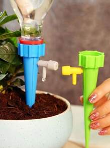 5 thiết bị tự tưới bằng nhựa, thiết bị tự tưới hai tông màu hiện đại cho sân vườn - màu xanh lá - Xem 2