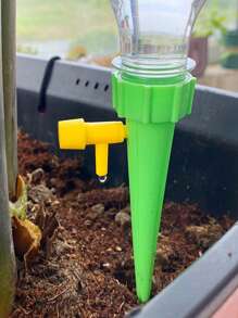 5 thiết bị tự tưới bằng nhựa, thiết bị tự tưới hai tông màu hiện đại cho sân vườn - màu xanh lá - Xem 6