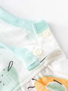 Đầm em bé Xù Tương phản ràng buộc Hoạt hình Lá thư - trắng - Xem 5