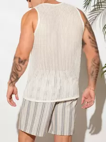 Manfinity RebelGame Hombres Top tank unicolor - Beis - Ver 2